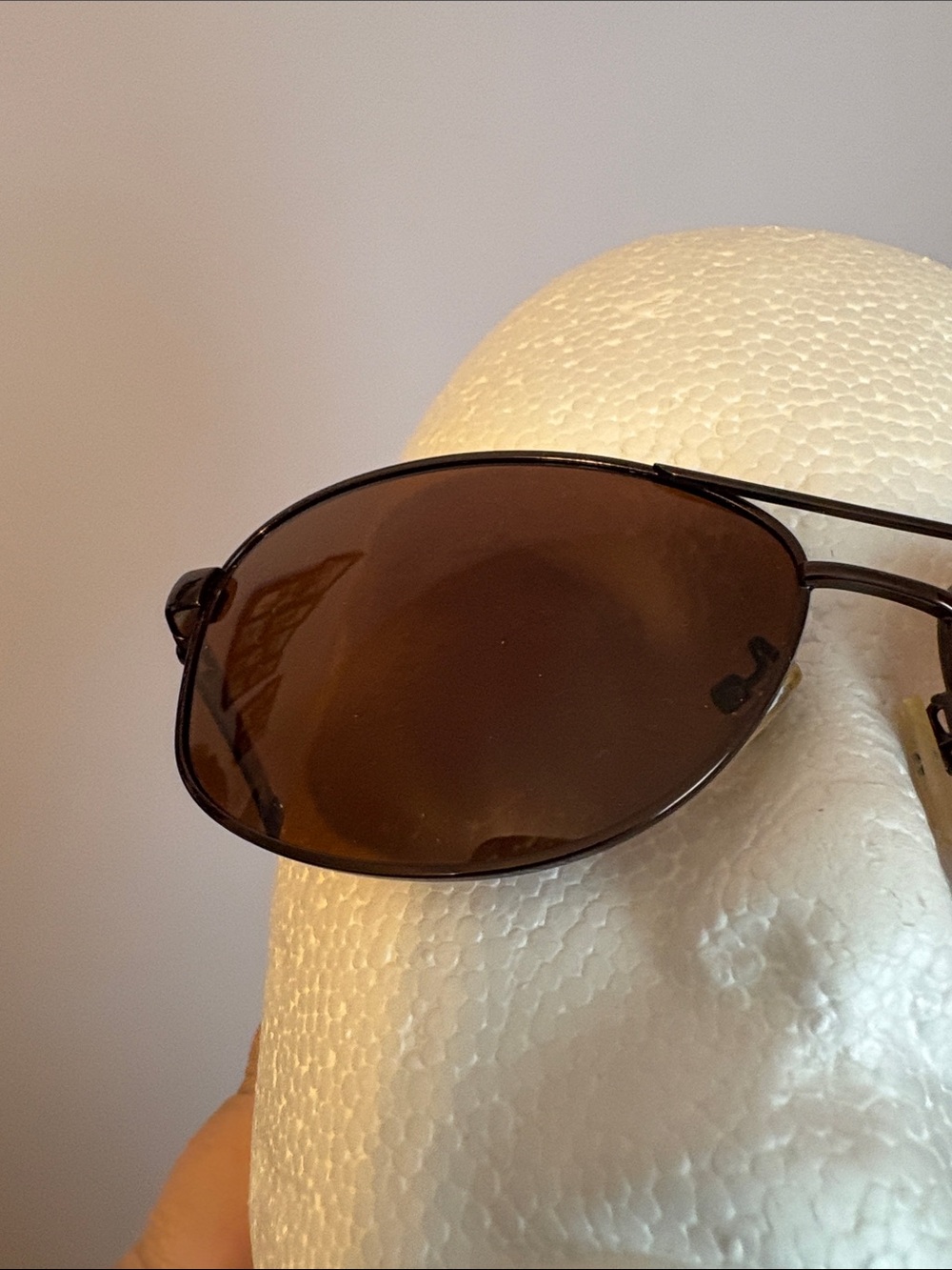 London Fog Marlow Way Brown Polarized Aviator Sunglasses - Picture 4 of 14